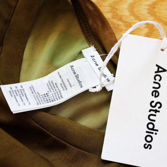 BNWT SS25 ACNE STUDIOS SPRAYED LOGO LS TSHIRT L - Picture 8 of 11